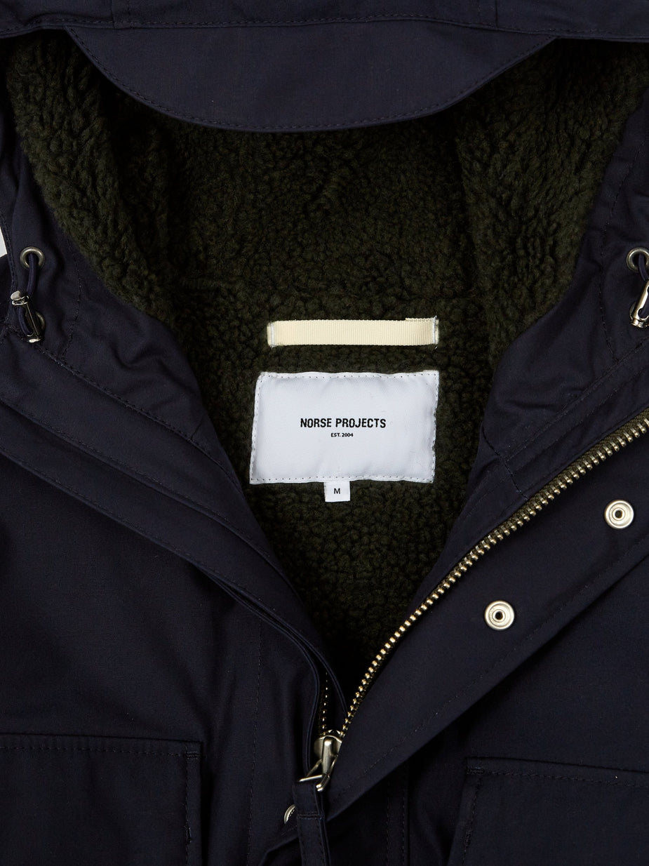 Norse Projects Norse Projects Nunk Cambric Cotton Jacket - Dark Navy - Blue