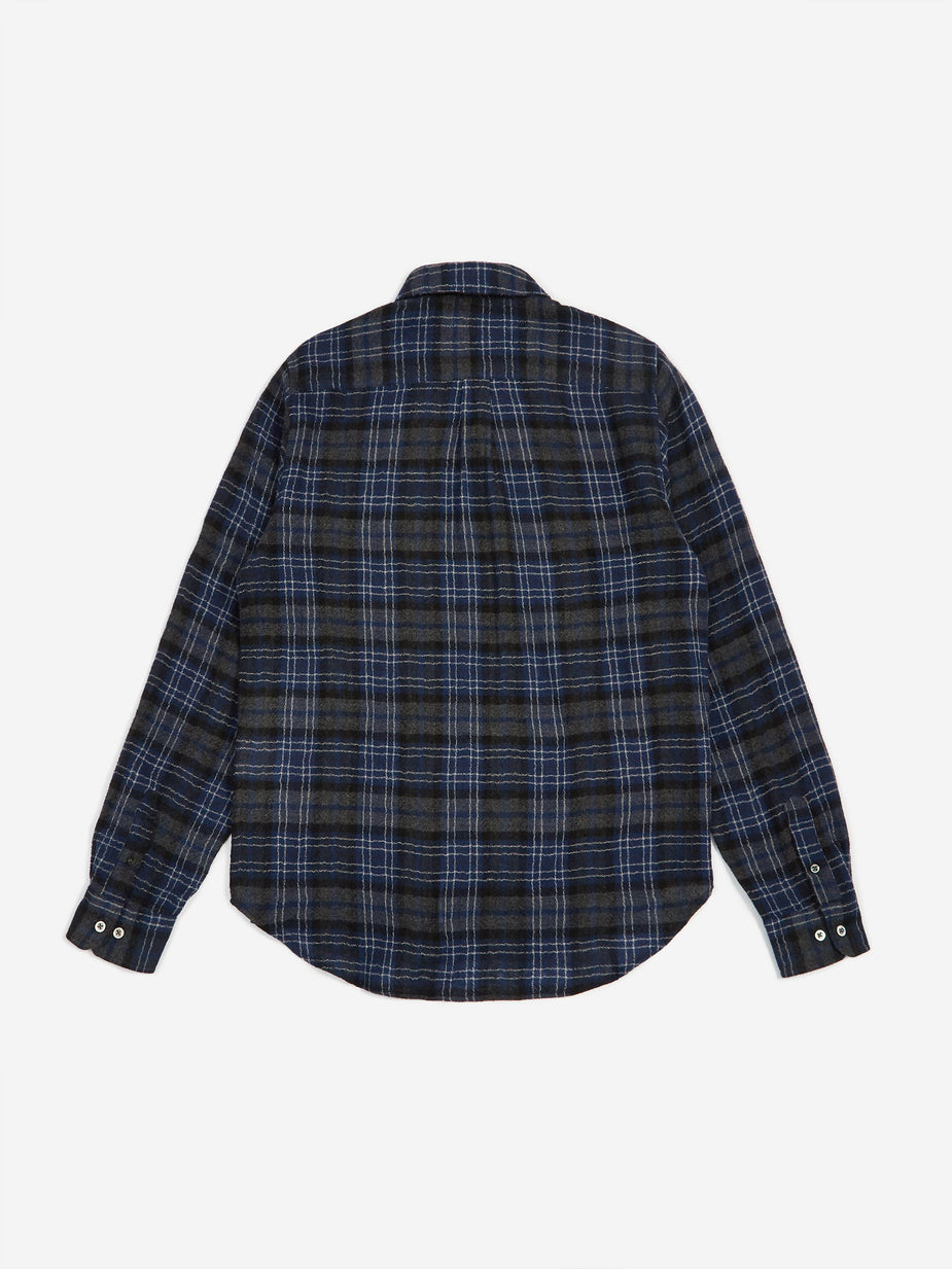 Norse Projects Norse Projects Osvald Japanese Gauze Check Shirt - Dark Navy - Blue
