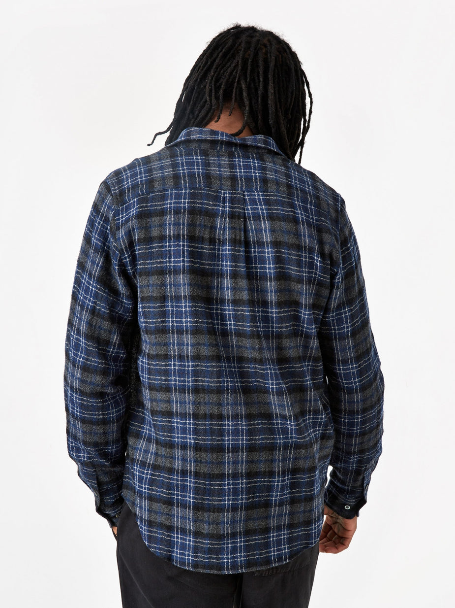 Norse Projects Norse Projects Osvald Japanese Gauze Check Shirt - Dark Navy - Blue