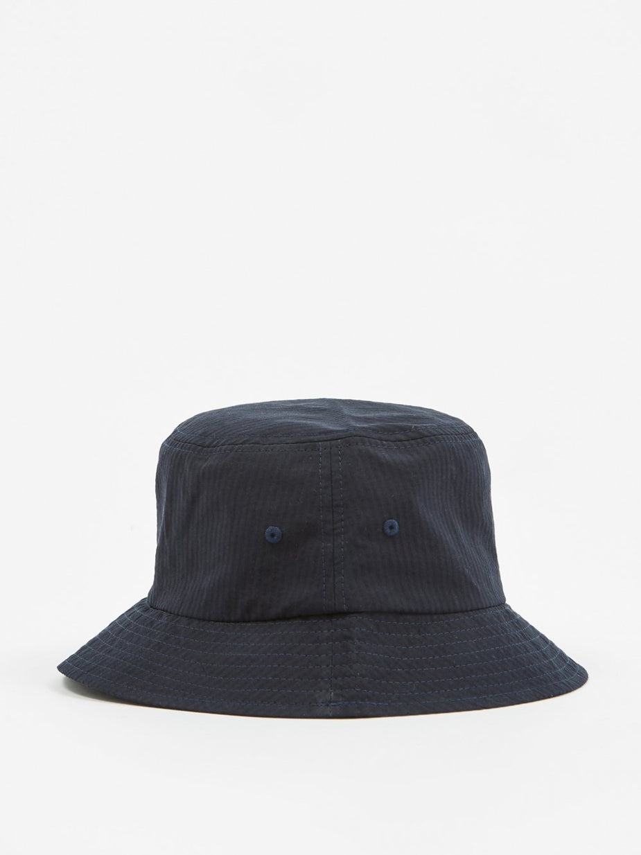 Norse Projects Norse Projects Seersucker Bucket Hat - Dark Navy - Blue