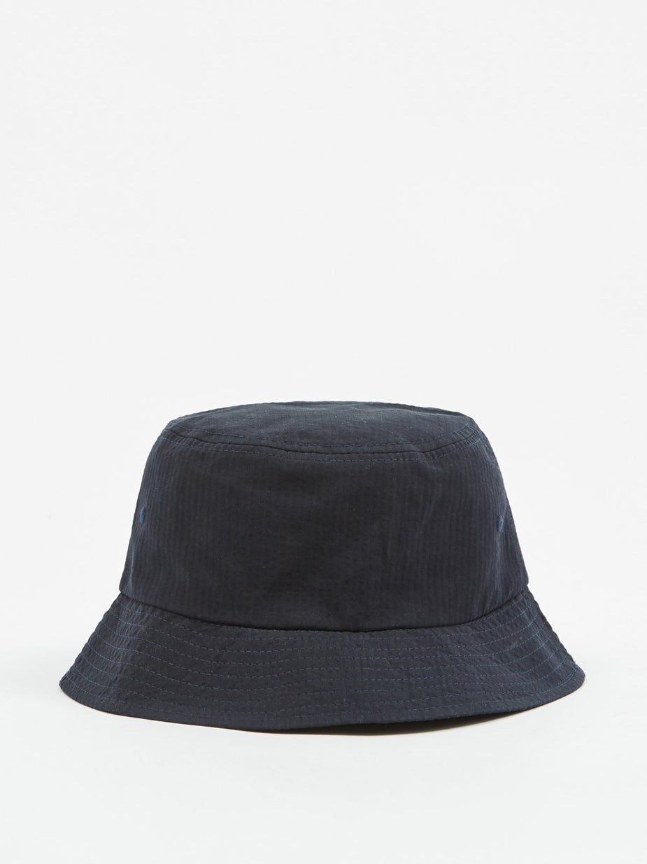 Norse Projects Norse Projects Seersucker Bucket Hat - Dark Navy - Blue