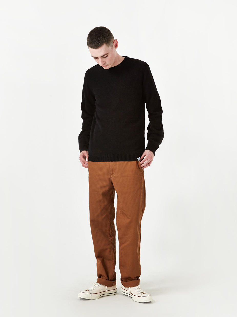 Norse Projects Norse Projects Sigfred Lambswool Jumper - Black - Black