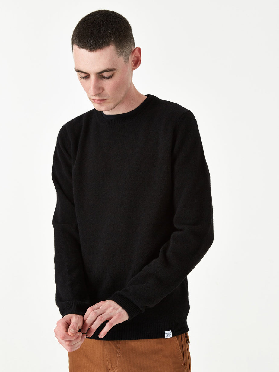 Norse Projects Norse Projects Sigfred Lambswool Jumper - Black - Black