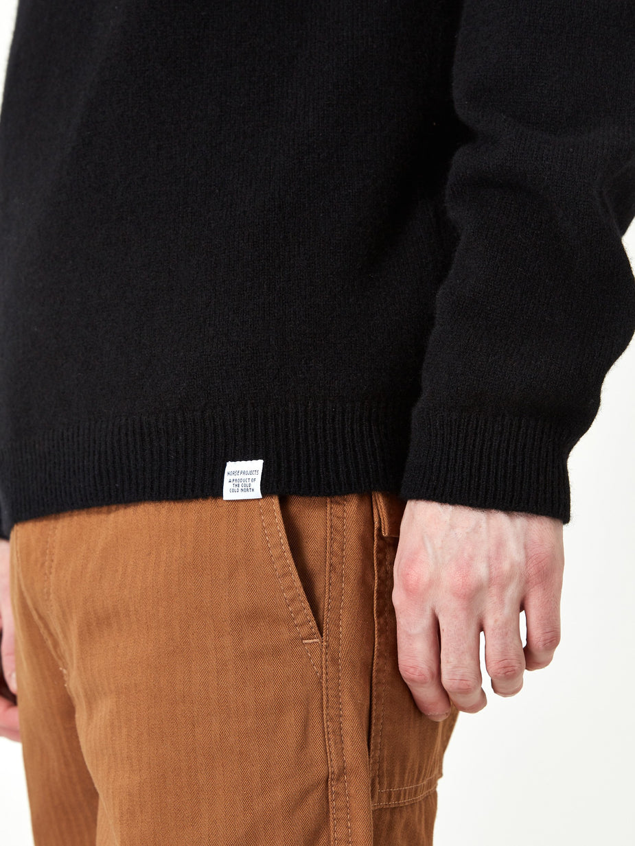 Norse Projects Norse Projects Sigfred Lambswool Jumper - Black - Black