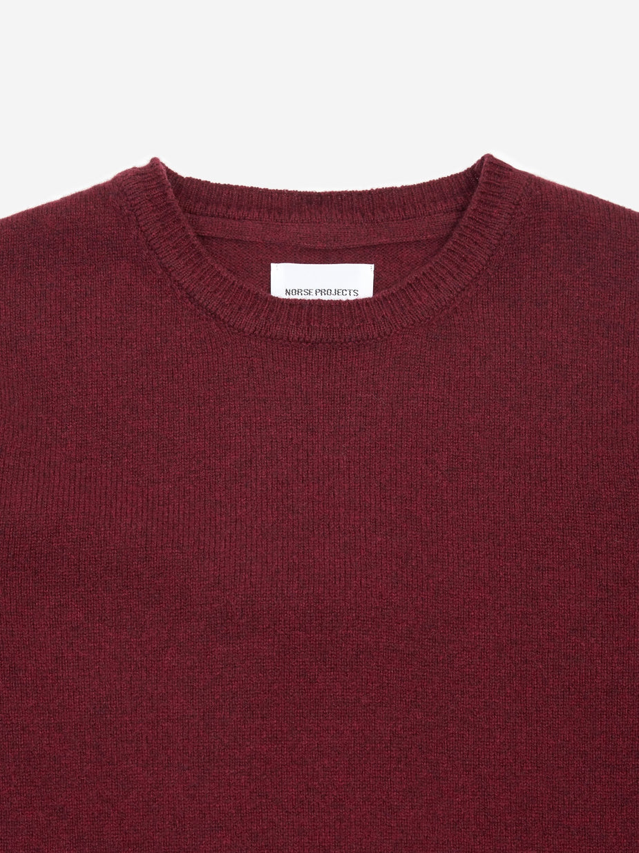 Norse Projects Norse Projects Sigfred Lambswool Jumper - Mulberry Red - Red