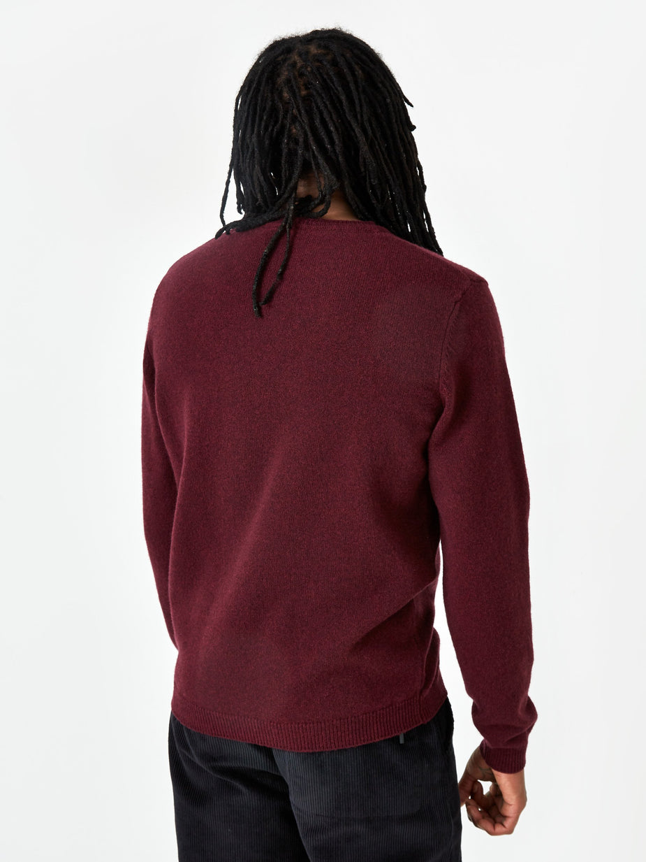 Norse Projects Norse Projects Sigfred Lambswool Jumper - Mulberry Red - Red