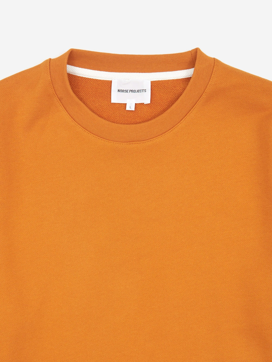 Norse Projects Norse Projects Vagn Classic Crewneck Sweatshirt - Cadmium Orange - Orange