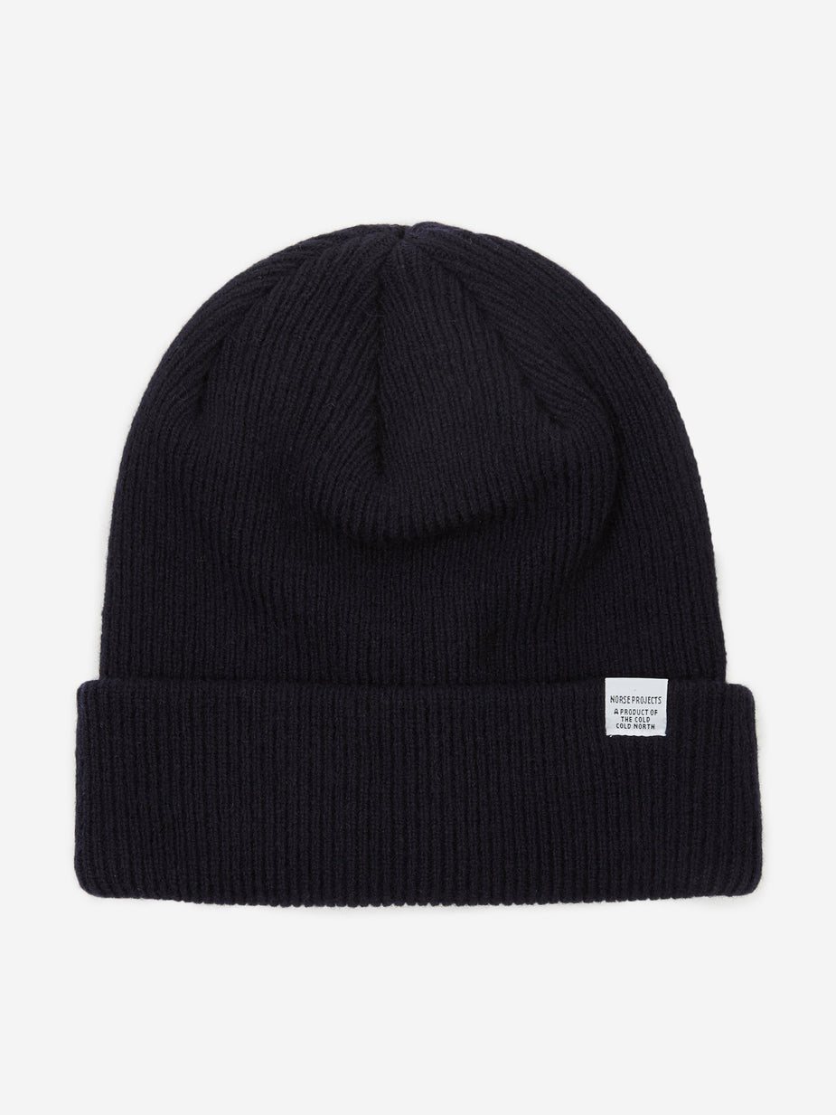 Norse Projects Norse Projects Norse Beanie - Dark Navy - Blue