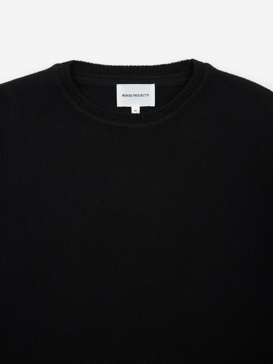Norse Projects Norse Projects Sigfred Lambswool Jumper - Black - Black