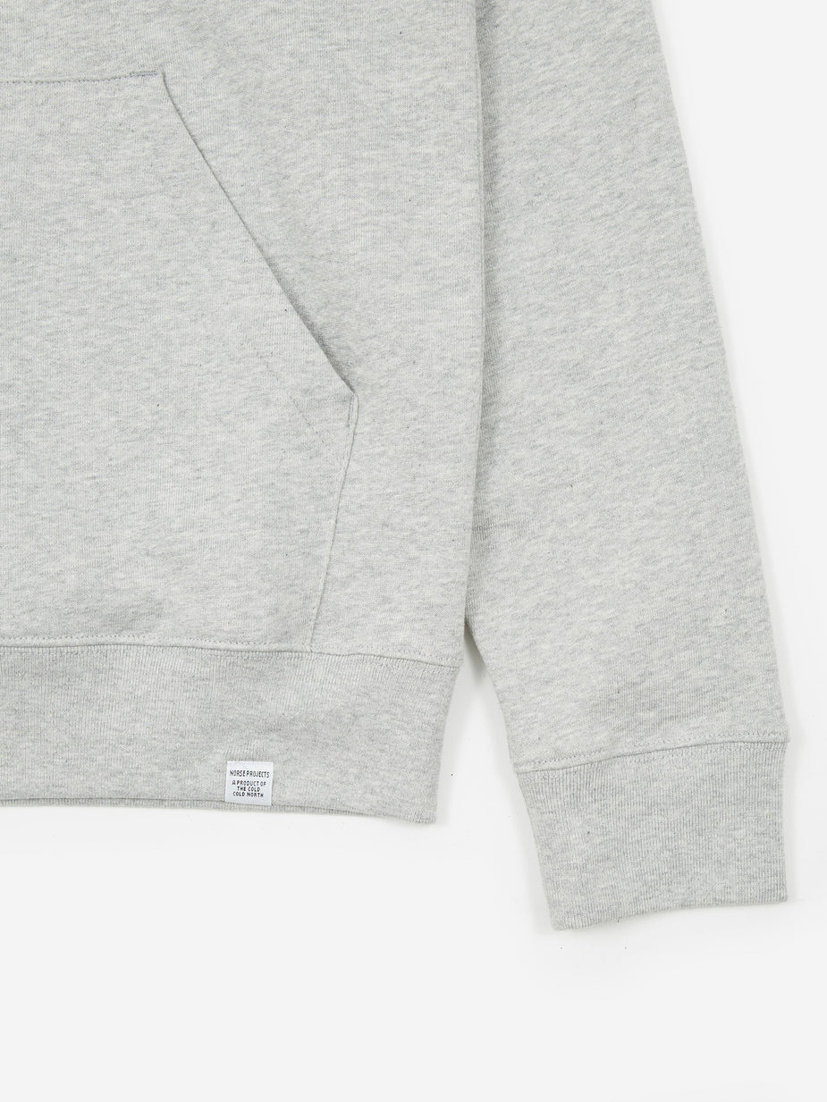 Norse Projects Norse Projects Vagn Classic Hooded Sweatshirt - Light Grey Melan - Grey