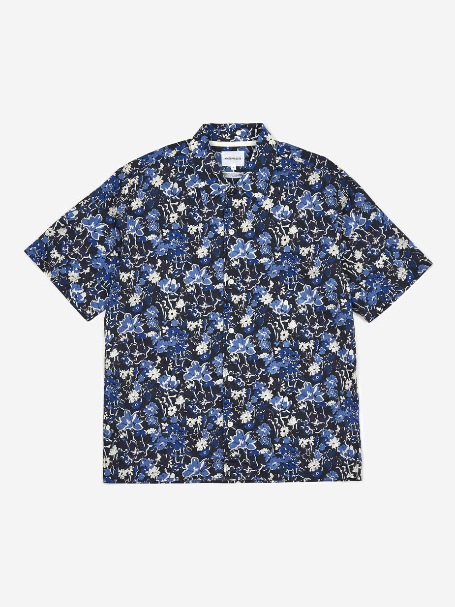 Norse Projects Norse Projects Carsten Liberty Print Shirt - Dark Navy - Blue