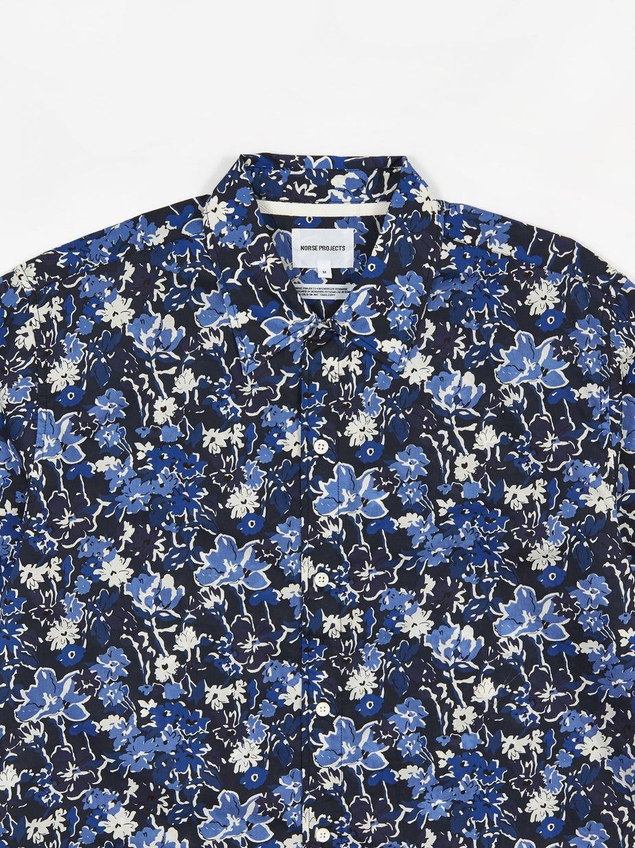 Norse Projects Norse Projects Carsten Liberty Print Shirt - Dark Navy - Blue