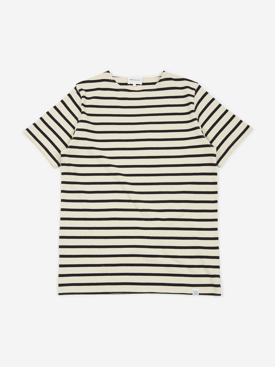 Norse Projects Norse Projects Godtfred Classic Compact Stripe SS T-Shirt - Ecru - Neutrals