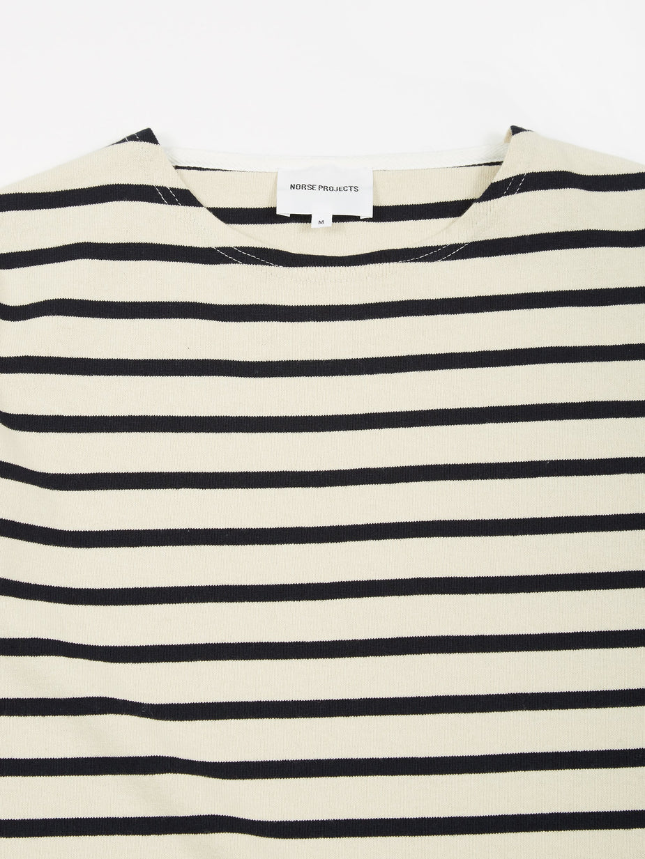 Norse Projects Norse Projects Godtfred Classic Compact Stripe SS T-Shirt - Ecru - Neutrals