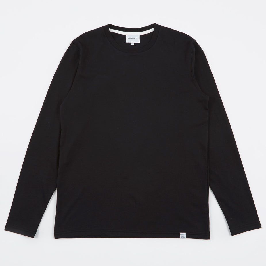 Norse Projects Norse Projects Niels Standard Longsleeve T-Shirt - Black - Black