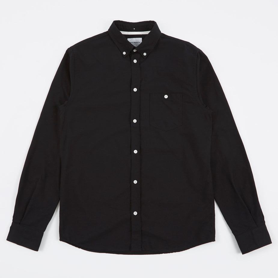 Norse Projects Norse Projects Anton Oxford Shirt - Black - Black