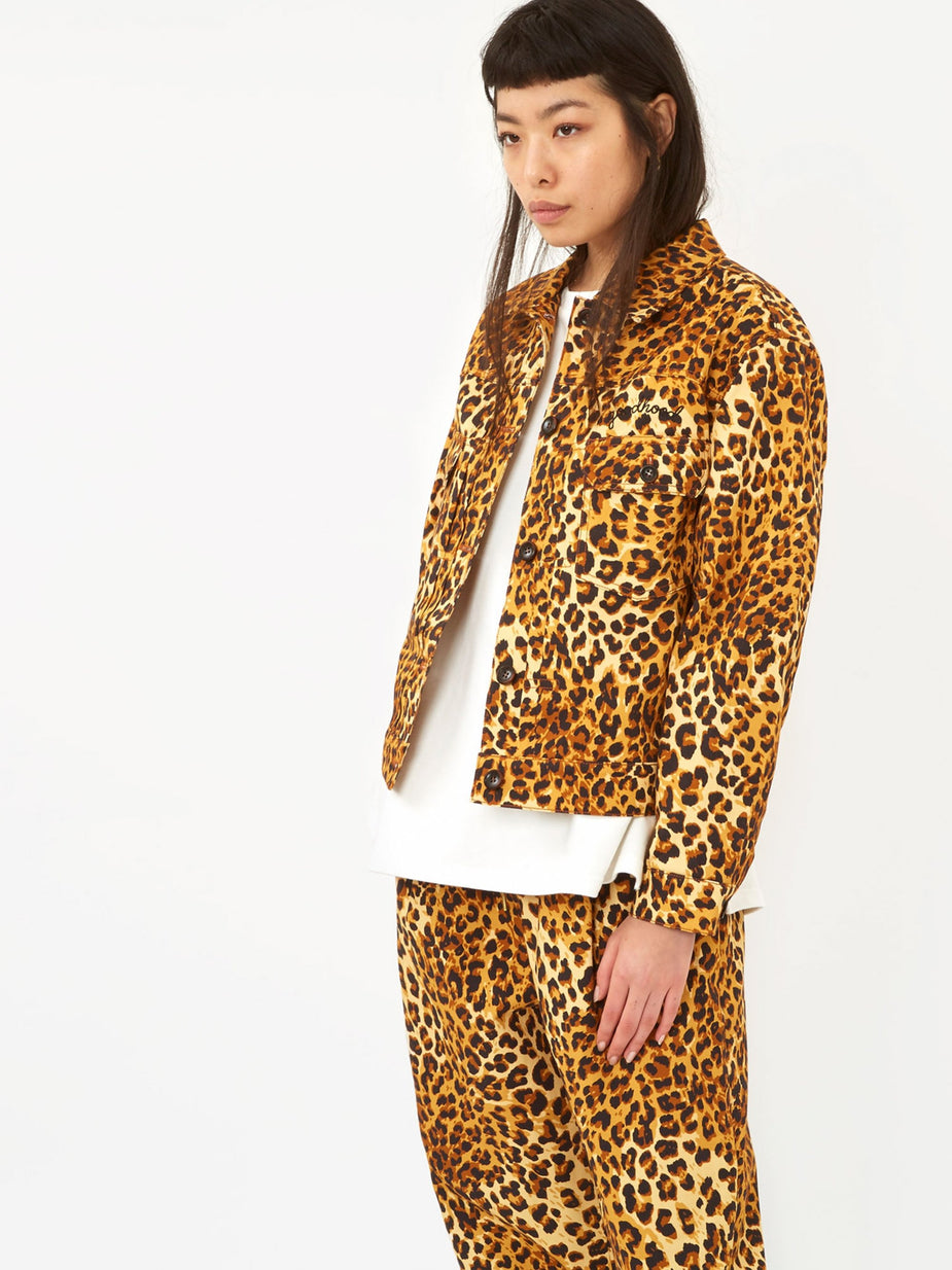 Neul Neul x Goodhood Trucker Jacket - Leopard Print - Animal Print