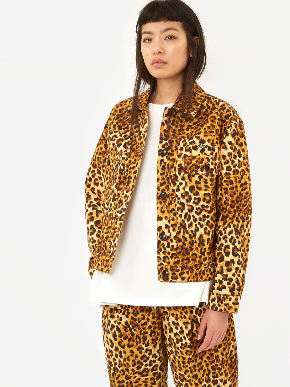 Neul Neul x Goodhood Trucker Jacket - Leopard Print - Animal Print