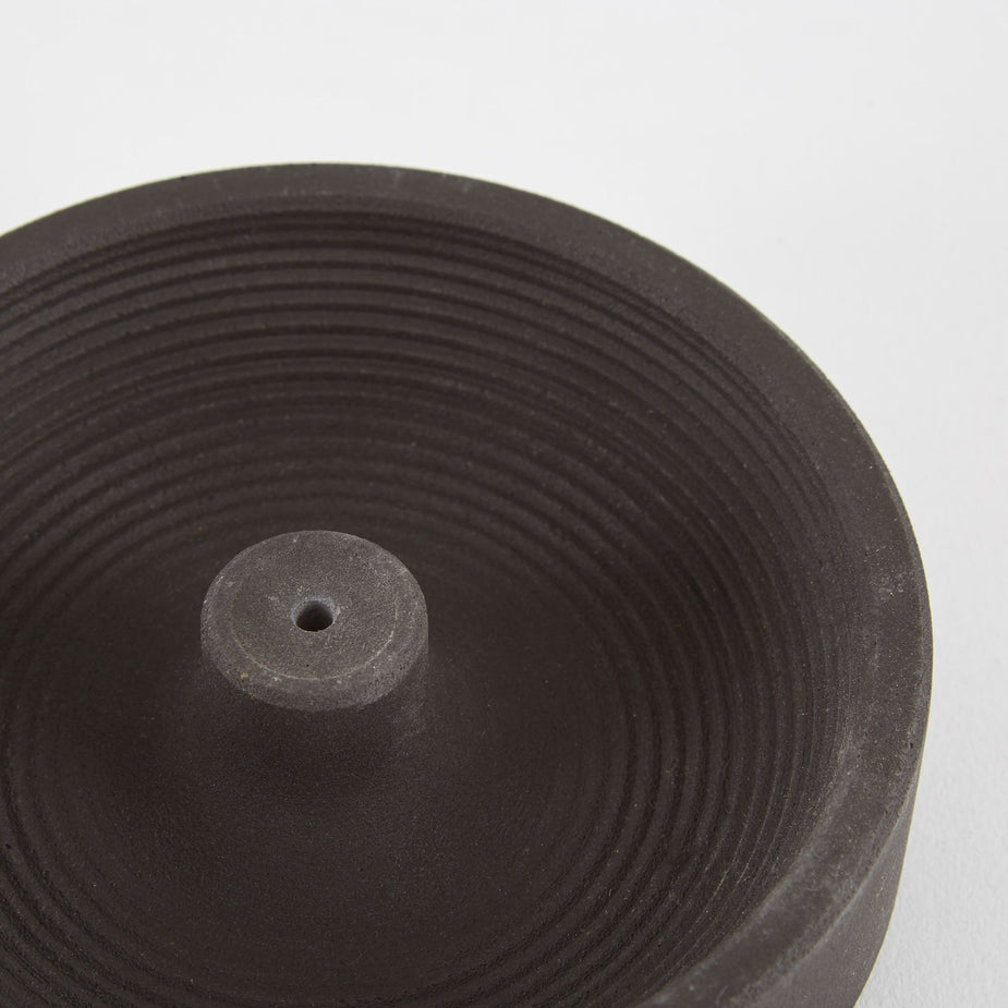 Nystrom Goods Nystrom Goods Runda Concrete Incense Holder - Charcoal Grey - Grey