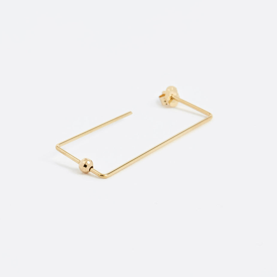Oljei Oljei Long Rectangle Earring - Gold - Gold