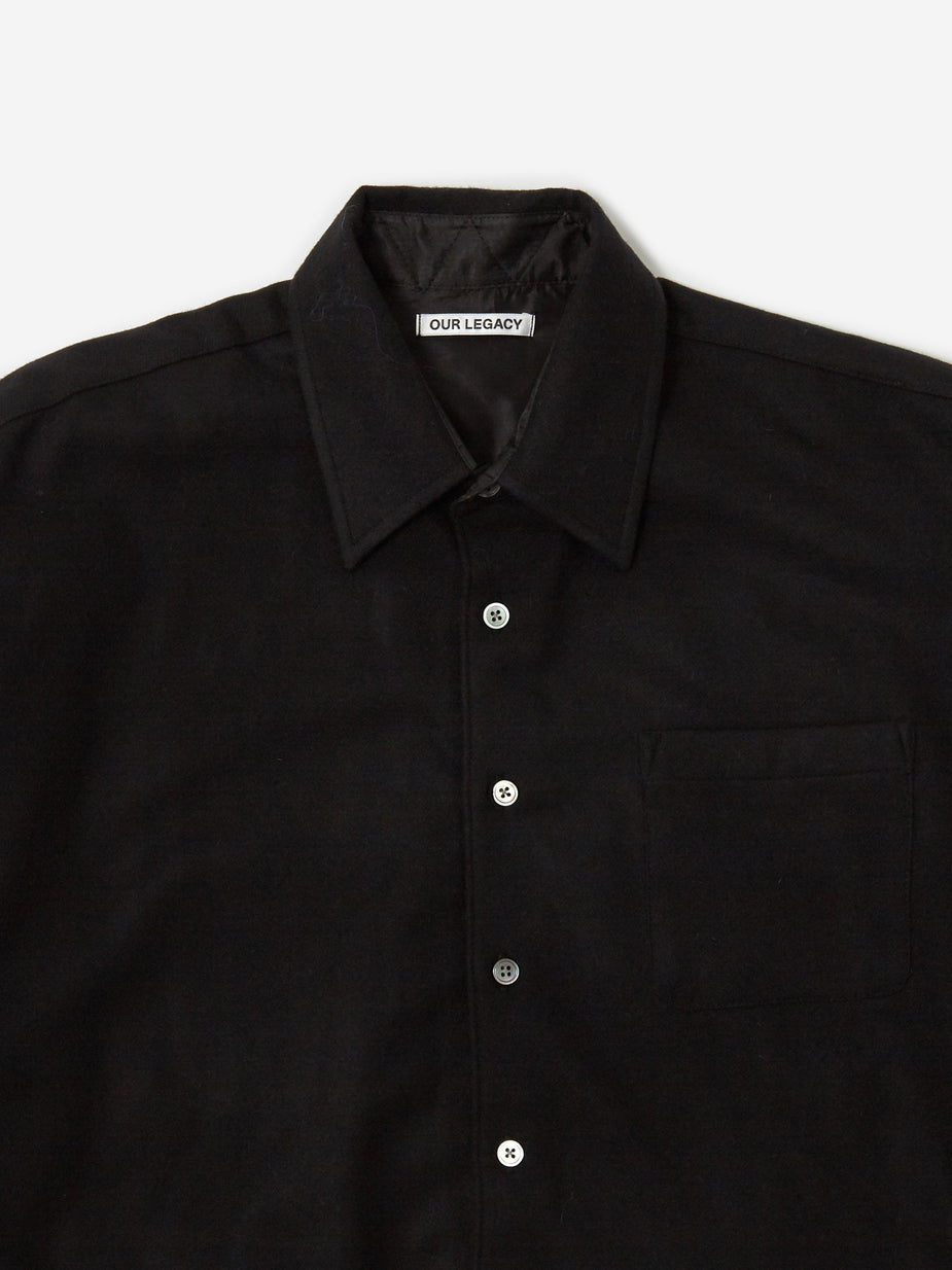 Our Legacy Our Legacy Borrowed Shirt - Black Wool - Black