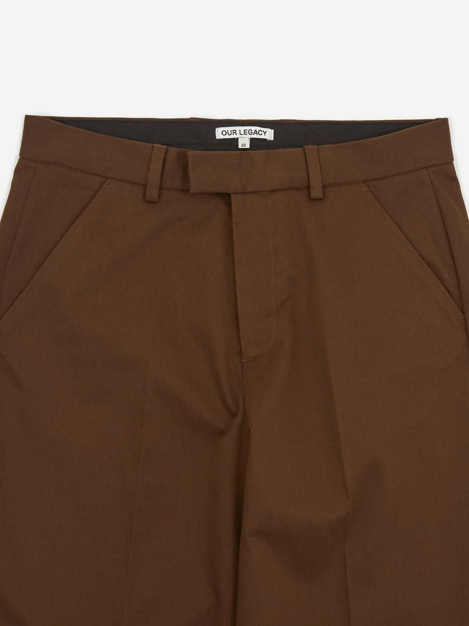 Our Legacy Our Legacy Chino 24 - Dark Brown Satin - Brown