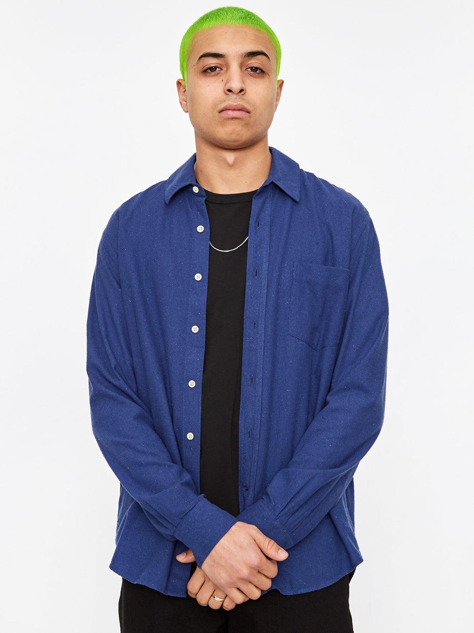 Our Legacy Our Legacy Classic Silk Shirt - Scilla Blue - Blue