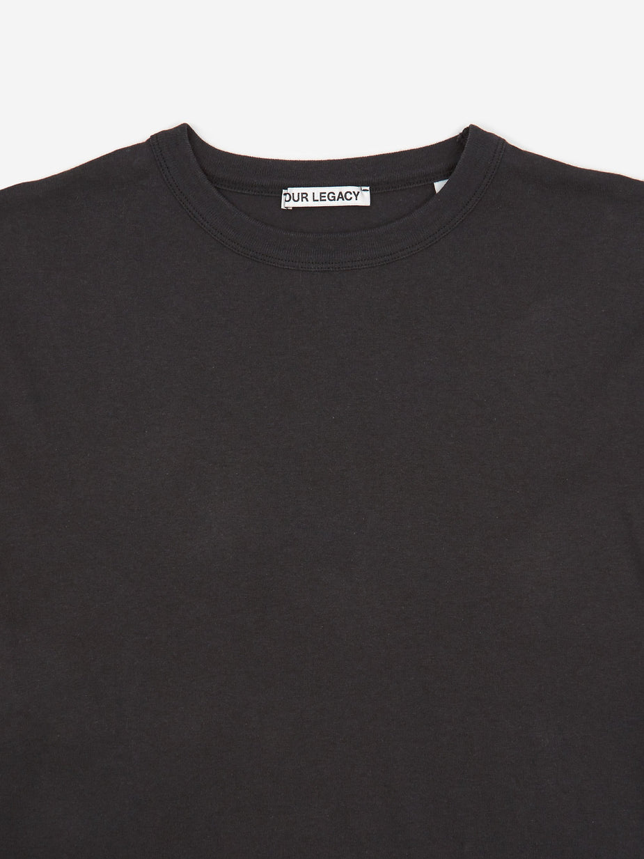 Our Legacy Our Legacy Cuffed Longsleeve T-Shirt - Black/White - Black