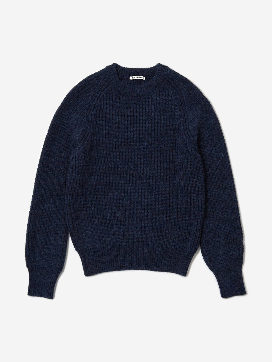 Our Legacy Our Legacy Heavy Chunk Raglan Jumper - Fuzzy Deep Sea - Other
