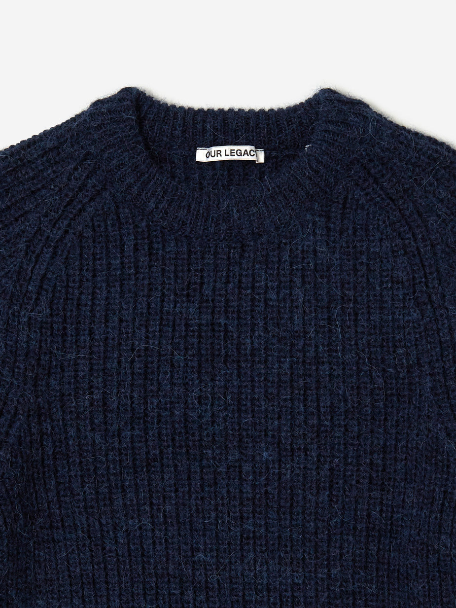 Our Legacy Our Legacy Heavy Chunk Raglan Jumper - Fuzzy Deep Sea - Other