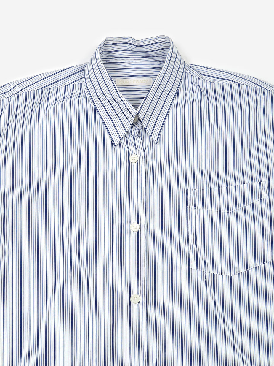 Our Legacy Our Legacy Lend Shirt - Blue Stripe - Blue