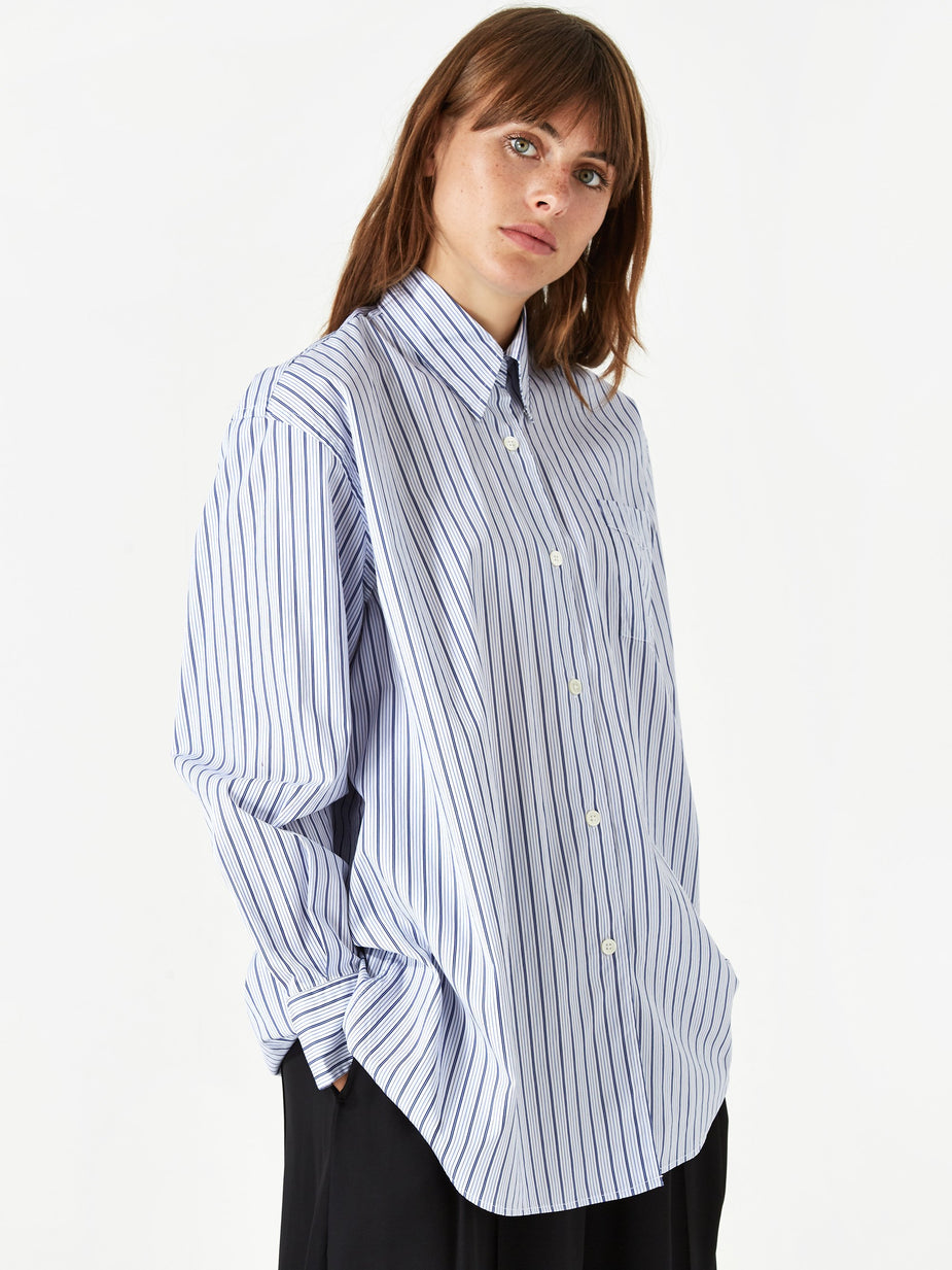Our Legacy Our Legacy Lend Shirt - Blue Stripe - Blue