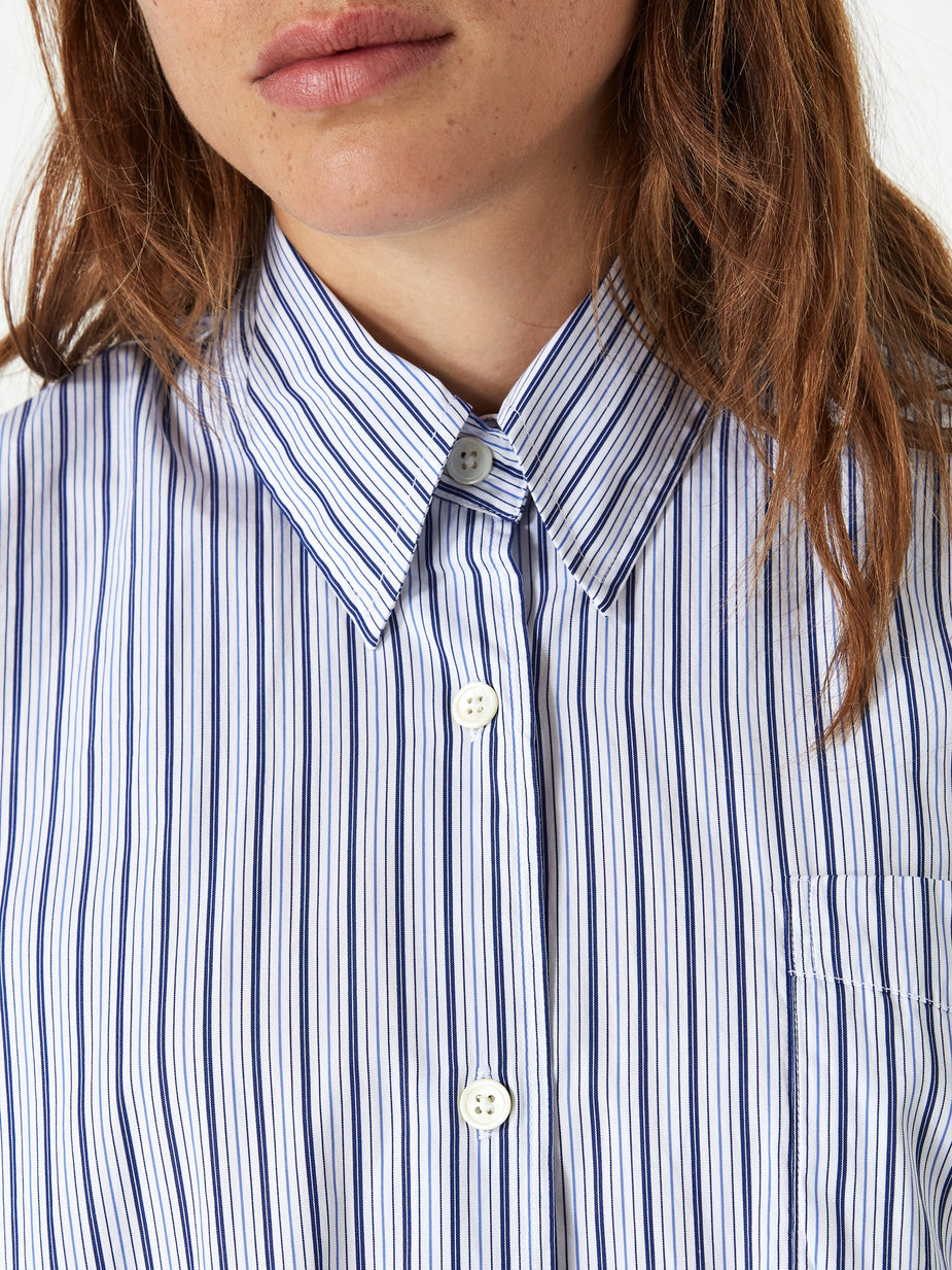 Our Legacy Our Legacy Lend Shirt - Blue Stripe - Blue