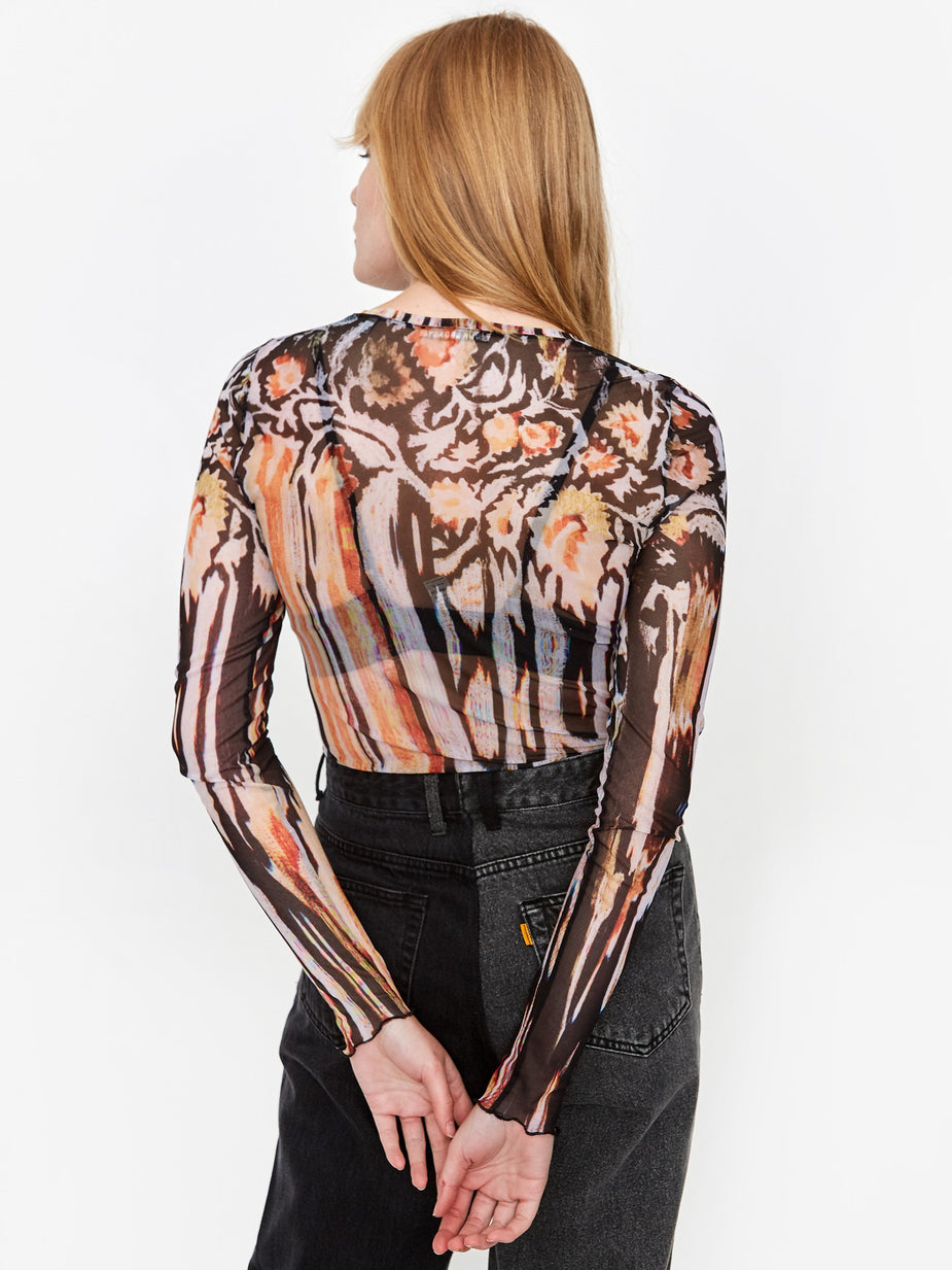 Our Legacy Our Legacy Super Slim Jersey Longsleeve Top - Hanabi Print - Other