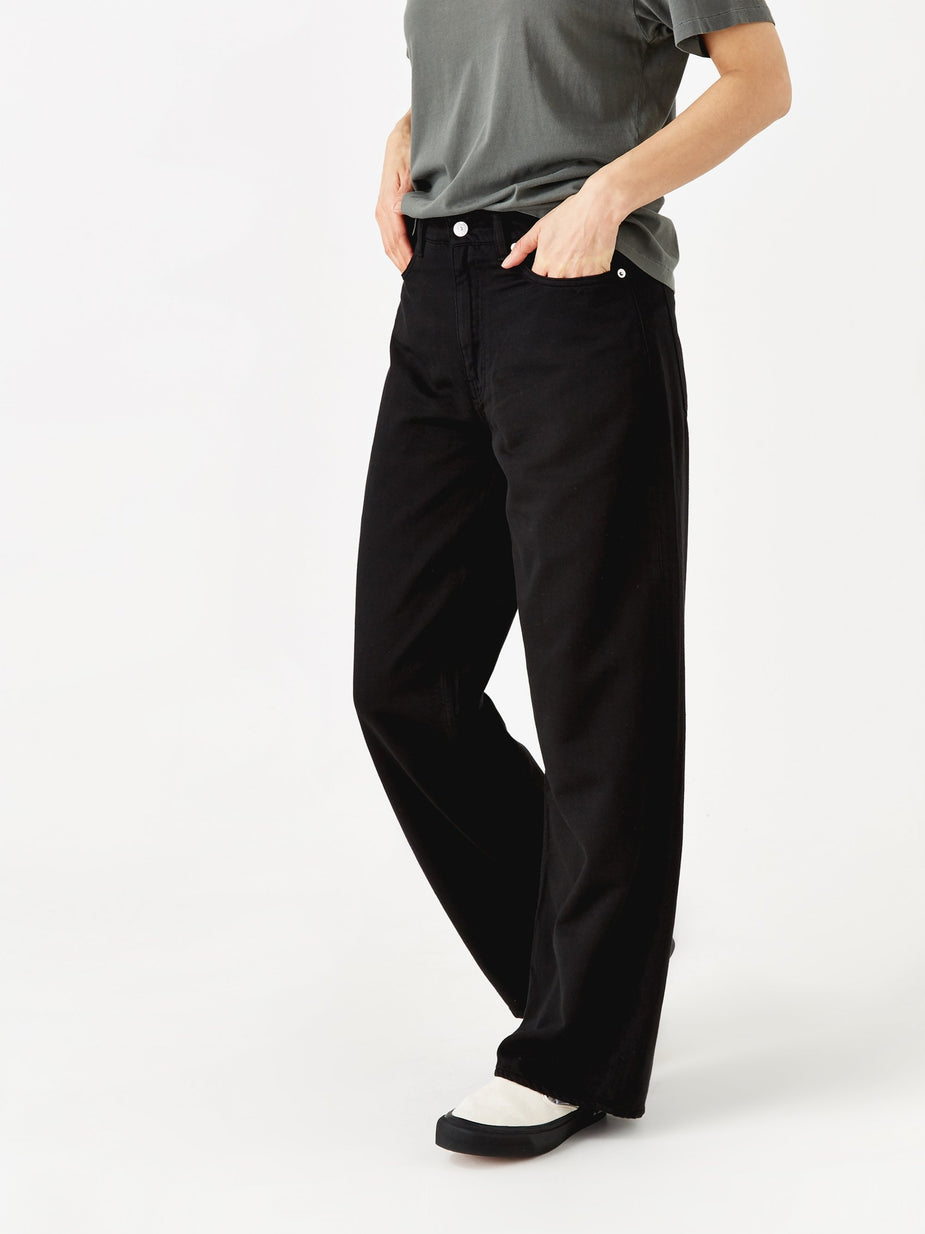 Our Legacy Our Legacy Full Cut Trouser - Washed Back Satin - Grey