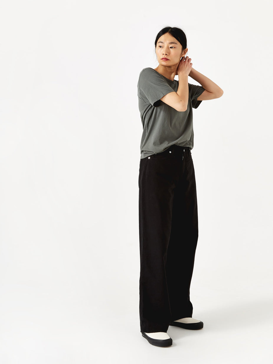 Our Legacy Our Legacy Full Cut Trouser - Washed Back Satin - Grey