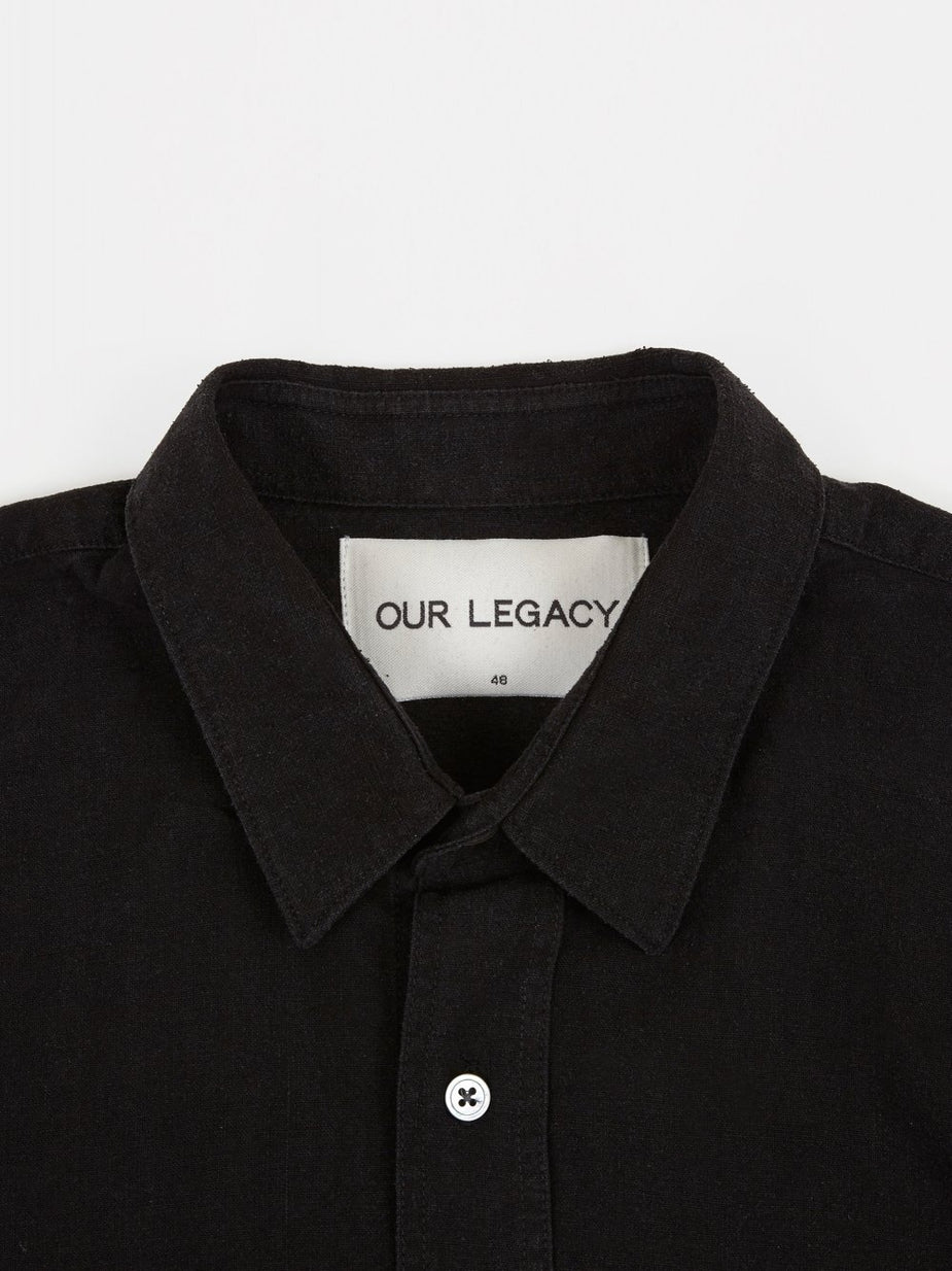 Our Legacy Our Legacy Classic Shirt - Black Silk - Black