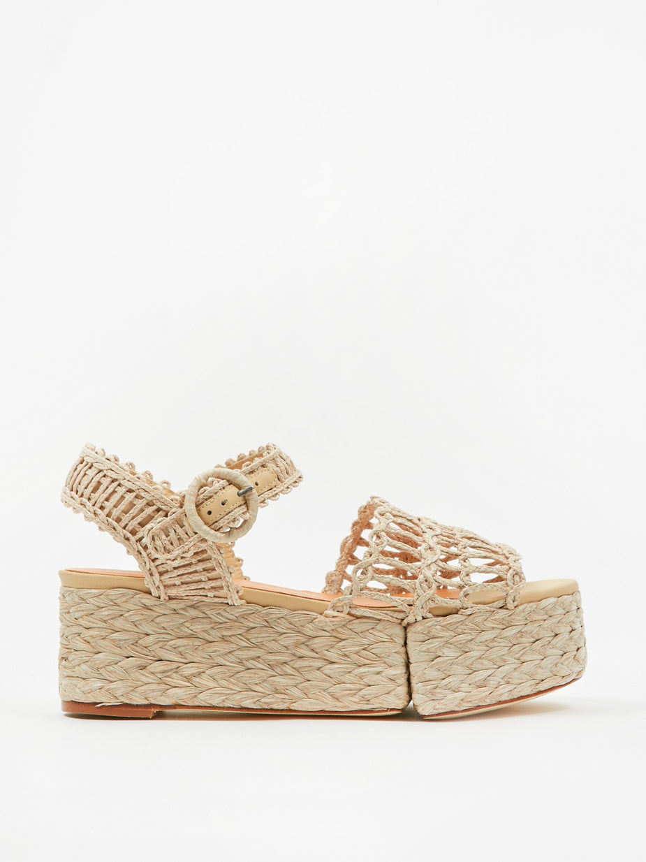 Paloma Barcelo Paloma Barcelo Nara Cord Platform Sandal - Natural - Neutrals