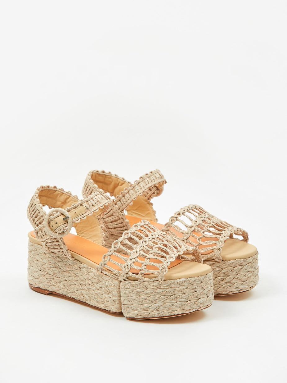 Paloma Barcelo Paloma Barcelo Nara Cord Platform Sandal - Natural - Neutrals