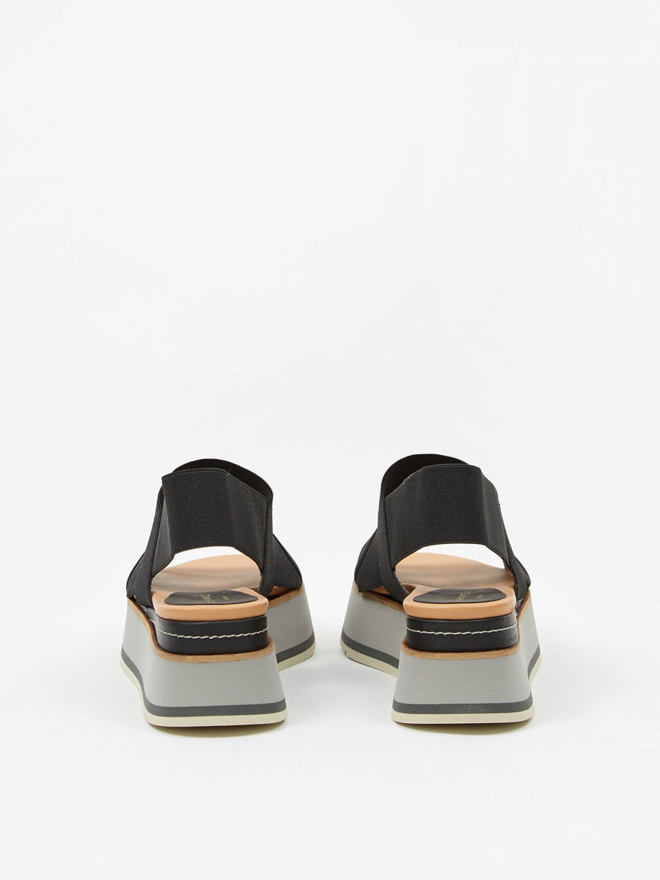 Paloma Barcelo Paloma Barcelo Trinidad Elastic Platform Sandal - Black - Black