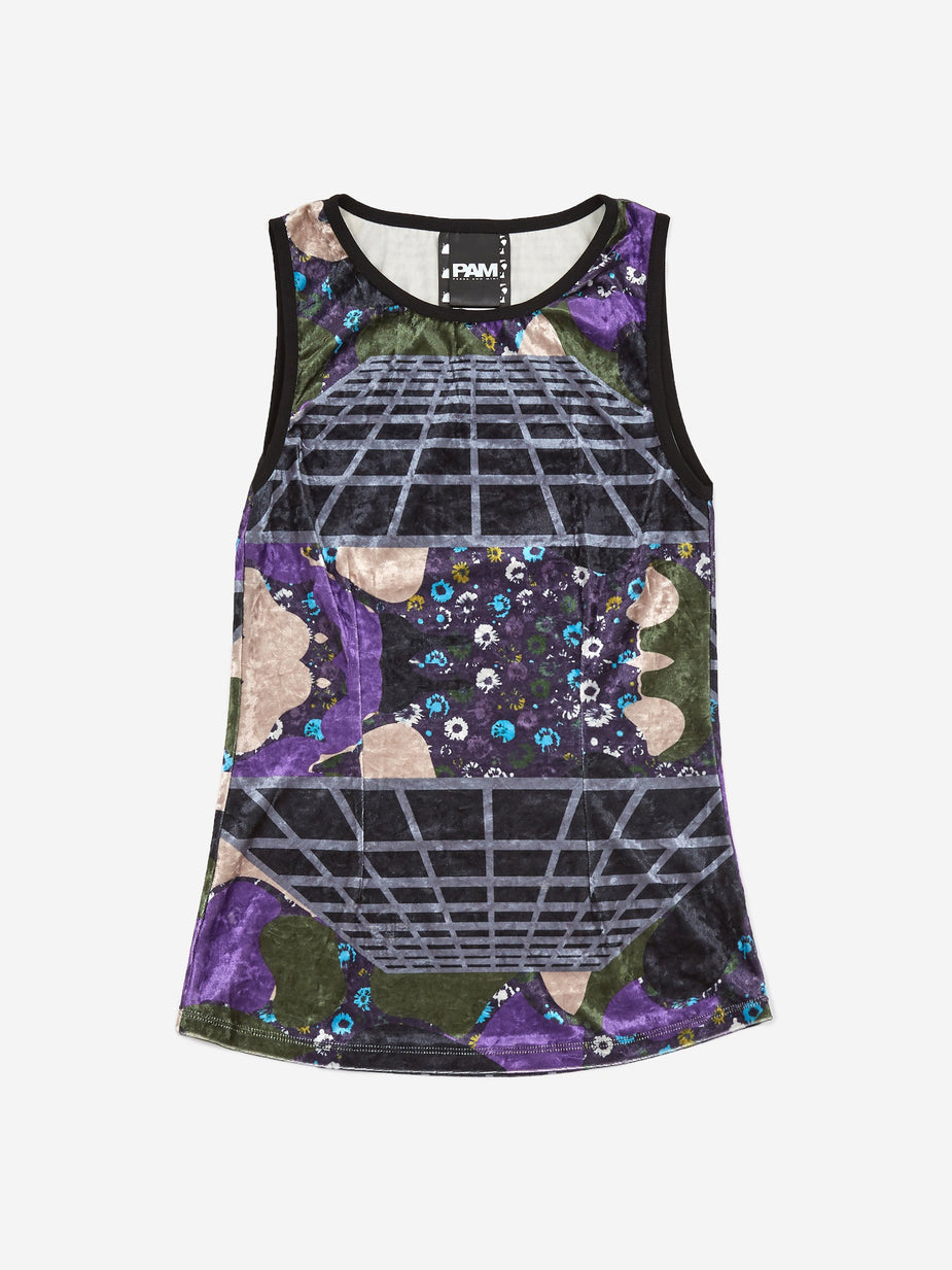 Perks & Mini PAM Perks And Mini Far Far Away Velvet Tank Top - Cosmic Camo Print - Camo