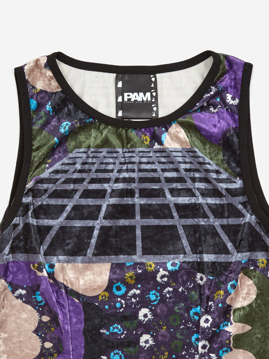 Perks & Mini PAM Perks And Mini Far Far Away Velvet Tank Top - Cosmic Camo Print - Camo