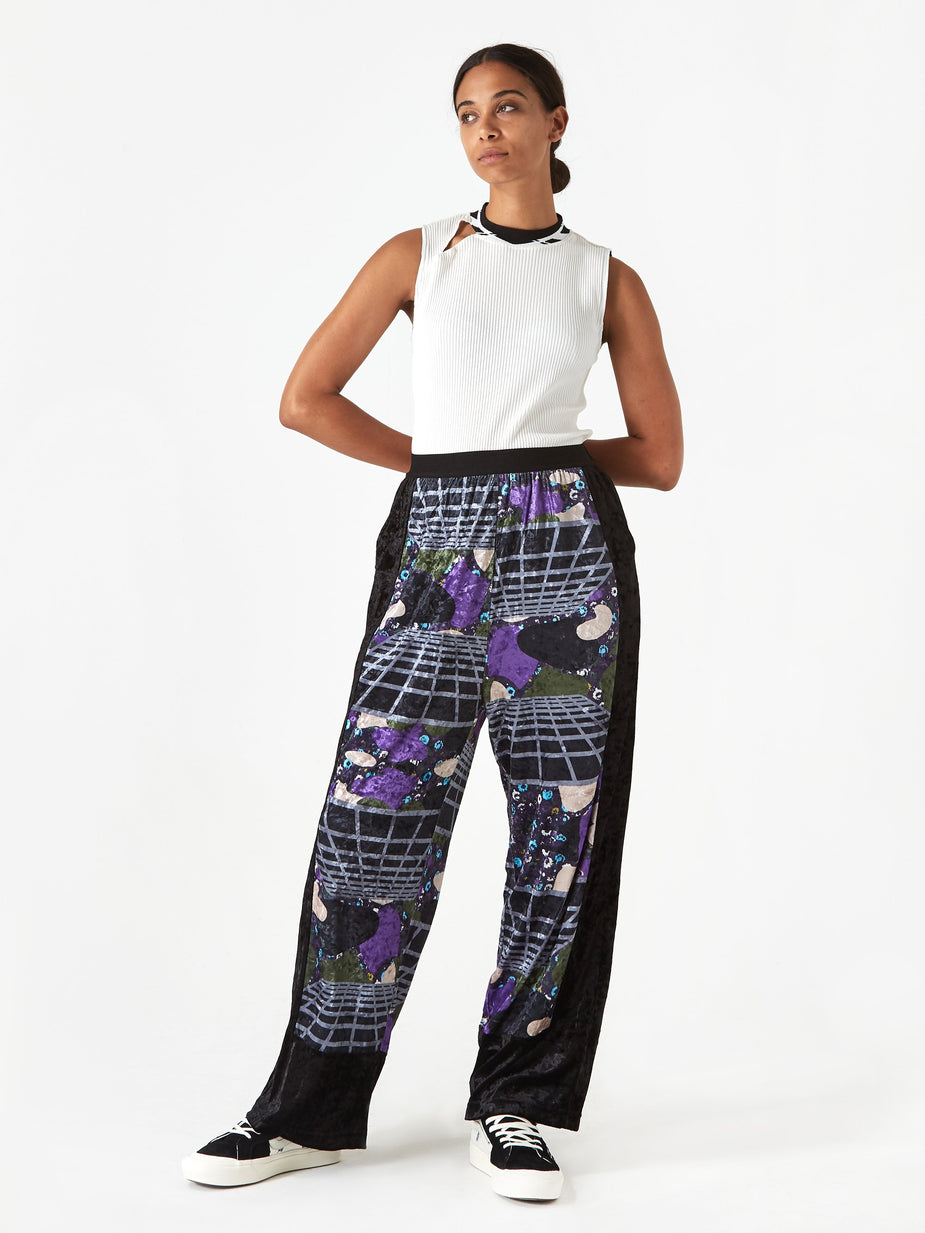Perks & Mini PAM Perks And Mini Far Far Away Velvet Trouser - Cosmic Camo Print - Camo