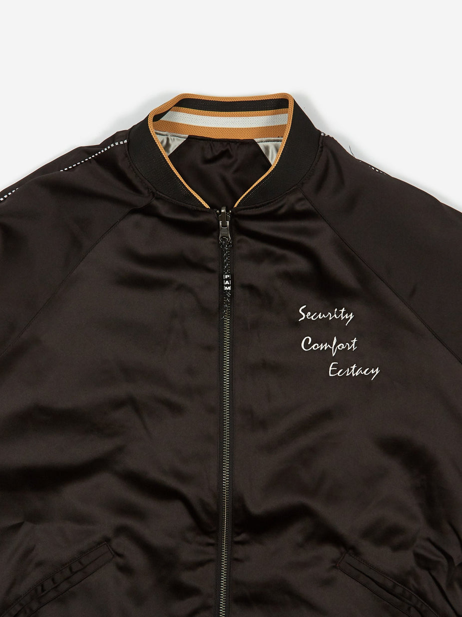Perks & Mini Perks & Mini Reversible Satin Jacket - Black Shadow - Black