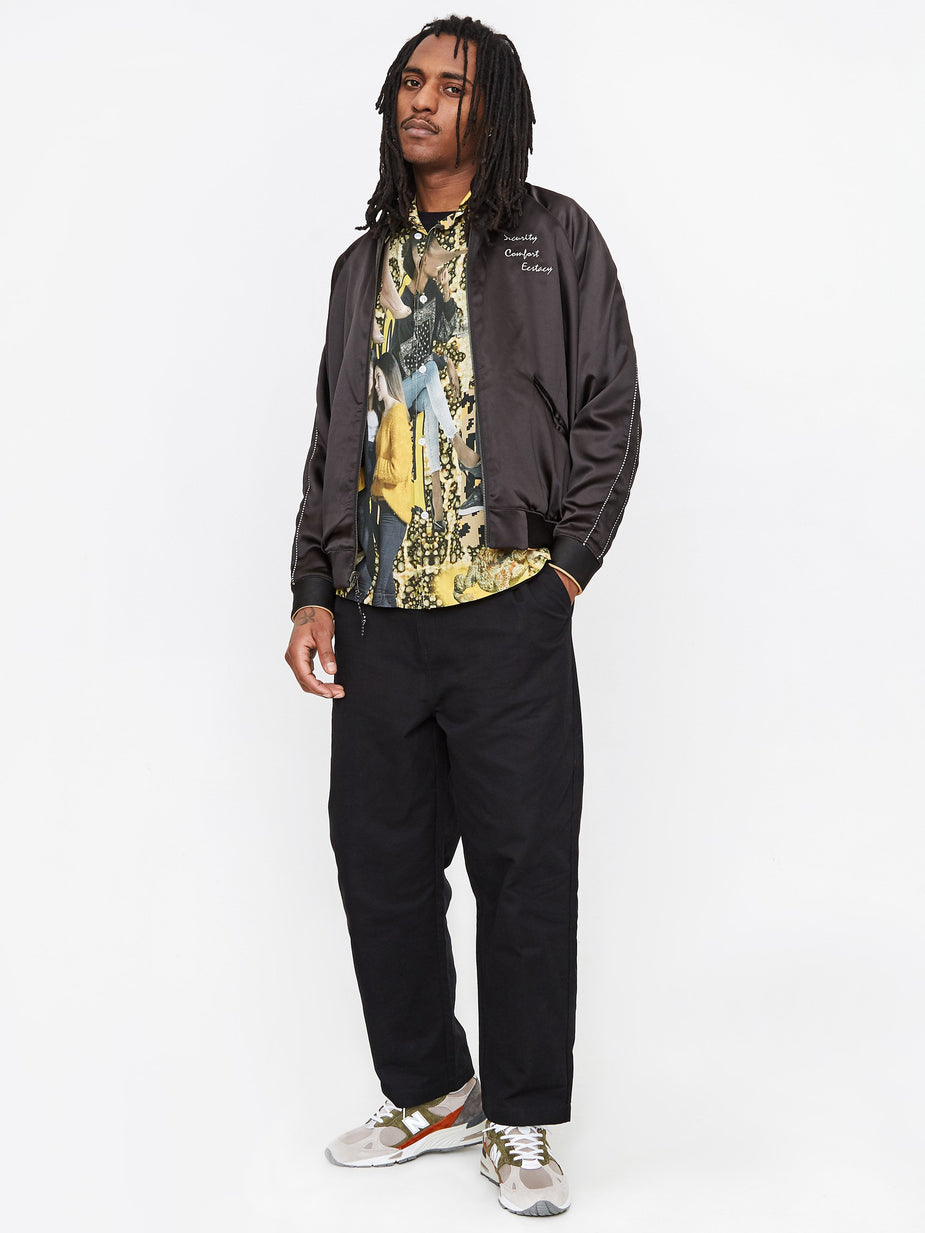 Perks & Mini Perks & Mini Reversible Satin Jacket - Black Shadow - Black