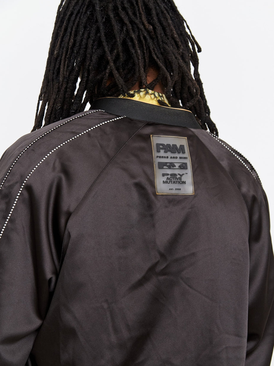 Perks & Mini Perks & Mini Reversible Satin Jacket - Black Shadow - Black