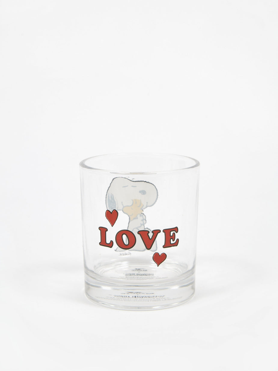 Peanuts Peanuts Glass Cup - Love - 9cmx8.2cm - Other