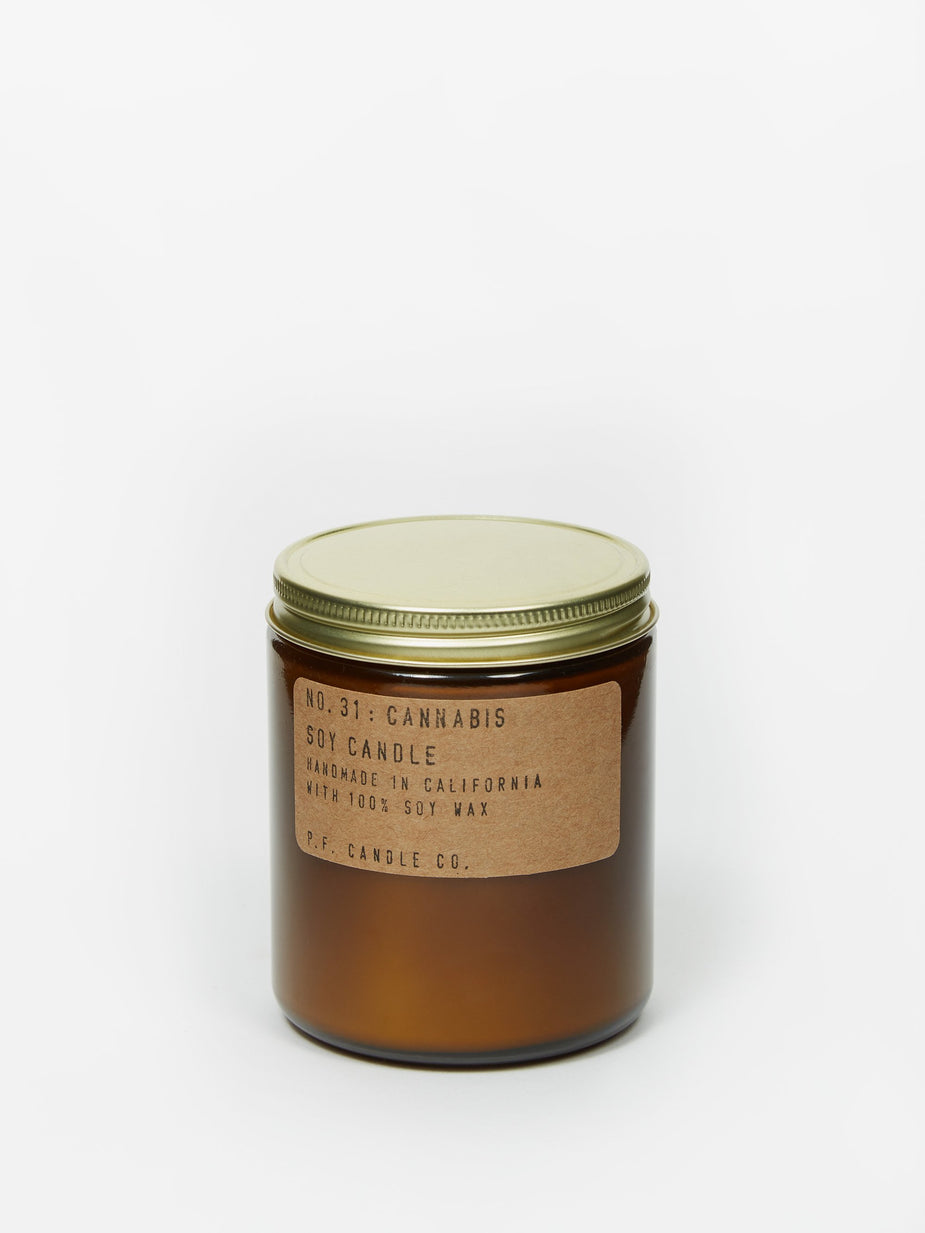 P.F. Candle Co. P.F. Candle Co. No. 31 Cannabis 7.2oz Soy Candle - 7.2oz - Brown