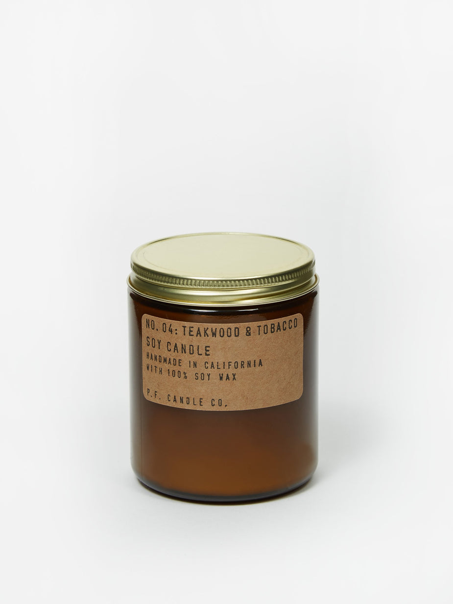 P.F. Candle Co. P.F. Candle Co. No. 04 Teakwood & Tobacco 7.2oz Soy Candle - 7.2oz - Brown