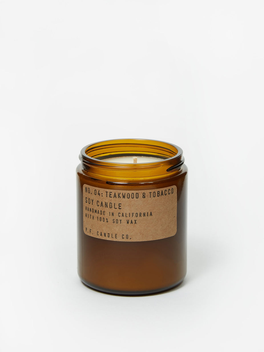 P.F. Candle Co. P.F. Candle Co. No. 04 Teakwood & Tobacco 7.2oz Soy Candle - 7.2oz - Brown